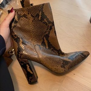 Paris Texas python ankle bootie 38.5